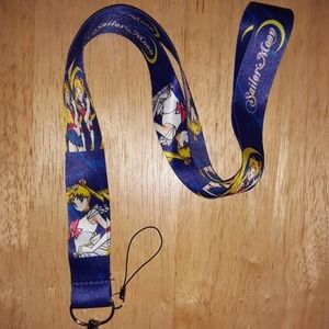 Japanese Anime Sailor Moon Purple Lanyard and Clip